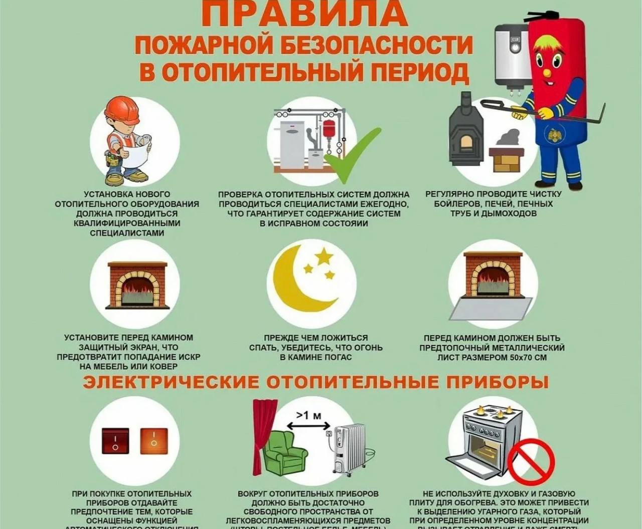 Администрация Лескенского района напоминает о мерах пожарной безопасности в зимний период