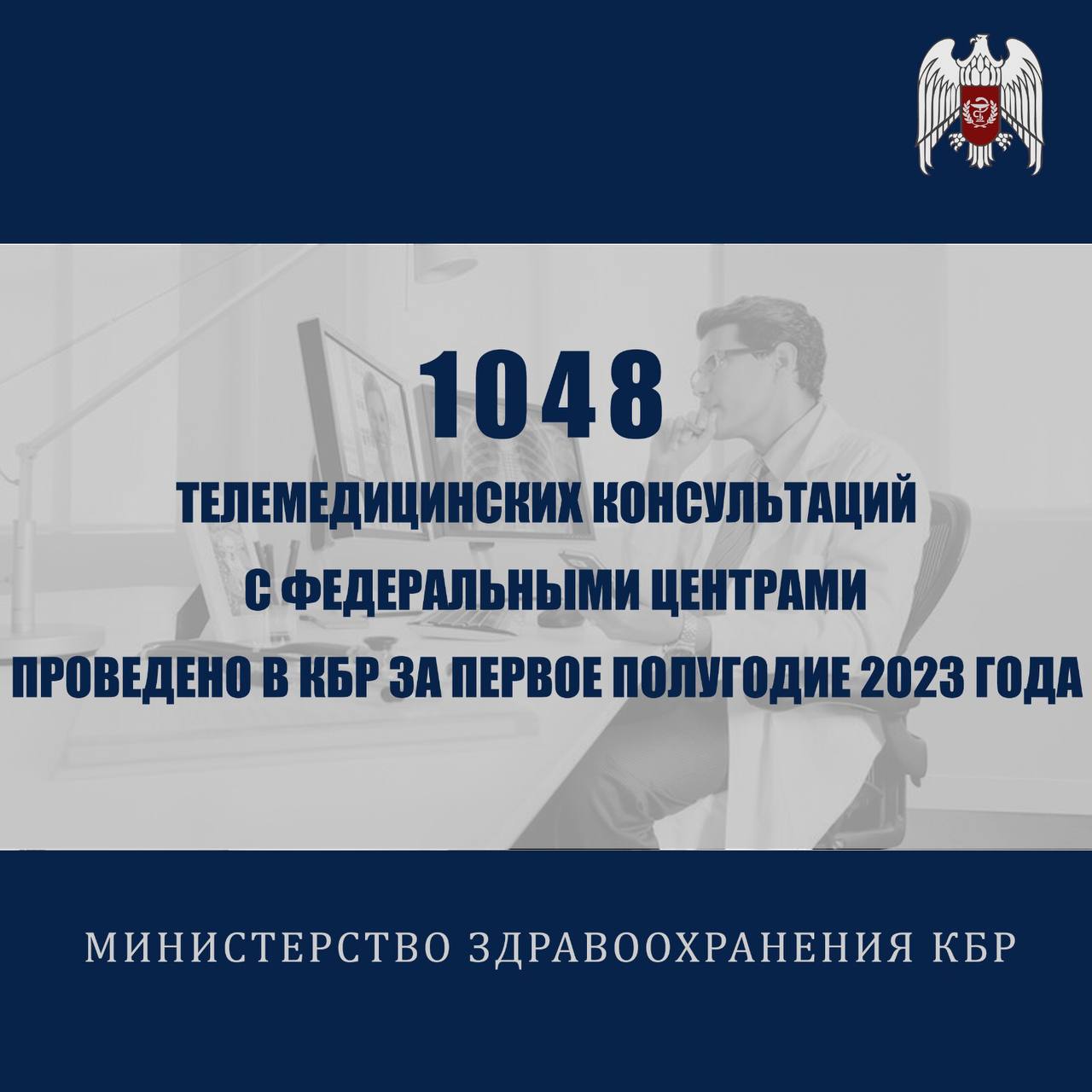 1048 телемедицинских консультаций с федеральными центрами проведено в КБР за первое полугодие 2023года